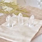 3 Mini Puntas de Cuarzo Cristal