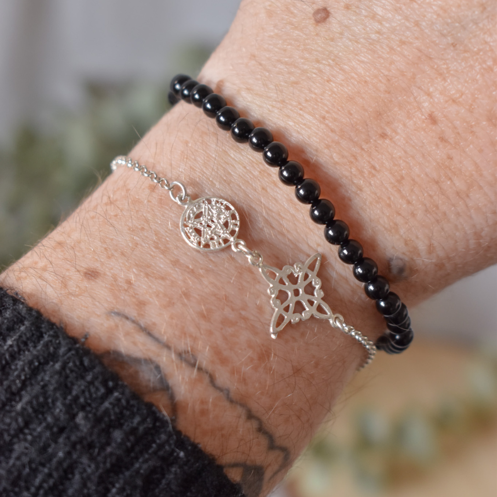 Pulsera Doble Protección | Nudo de Bruja + Tetragrámaton
