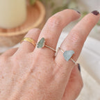 Anillo Druzy | Aguamarina - Calma y claridad