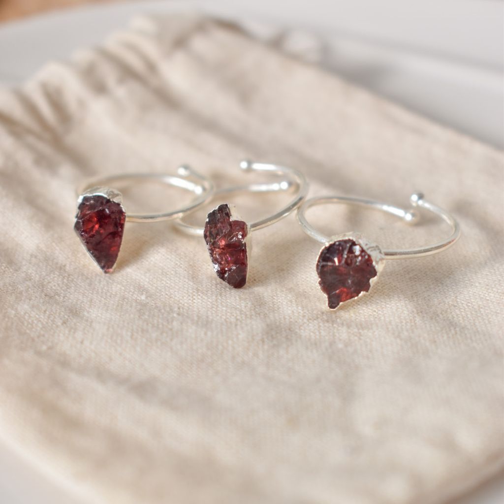 Anillo Druzy | Granate – Poder, pasión y confianza