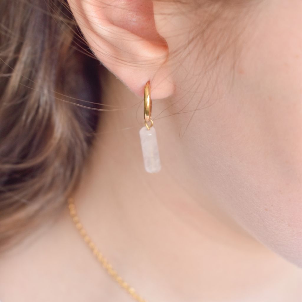 Pendientes Eira | Cuarzo rosa | Amor y ternura