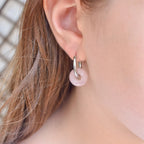 Pendientes Kala | Cuarzo rosa | Amor propio