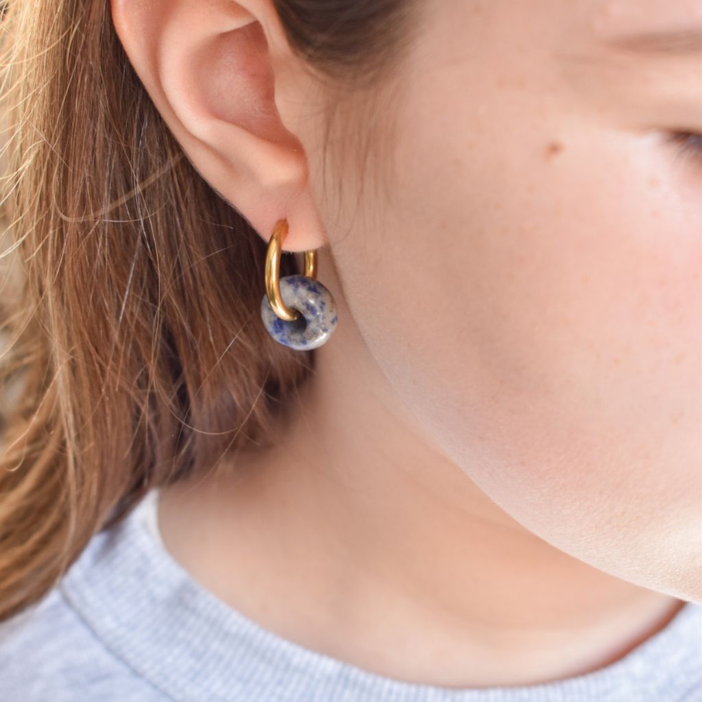 Pendientes Kala | Jaspe Azul | Calma y claridad interior
