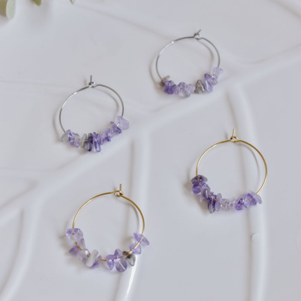 Pendientes Dalia | Amatista | Calma e intuición