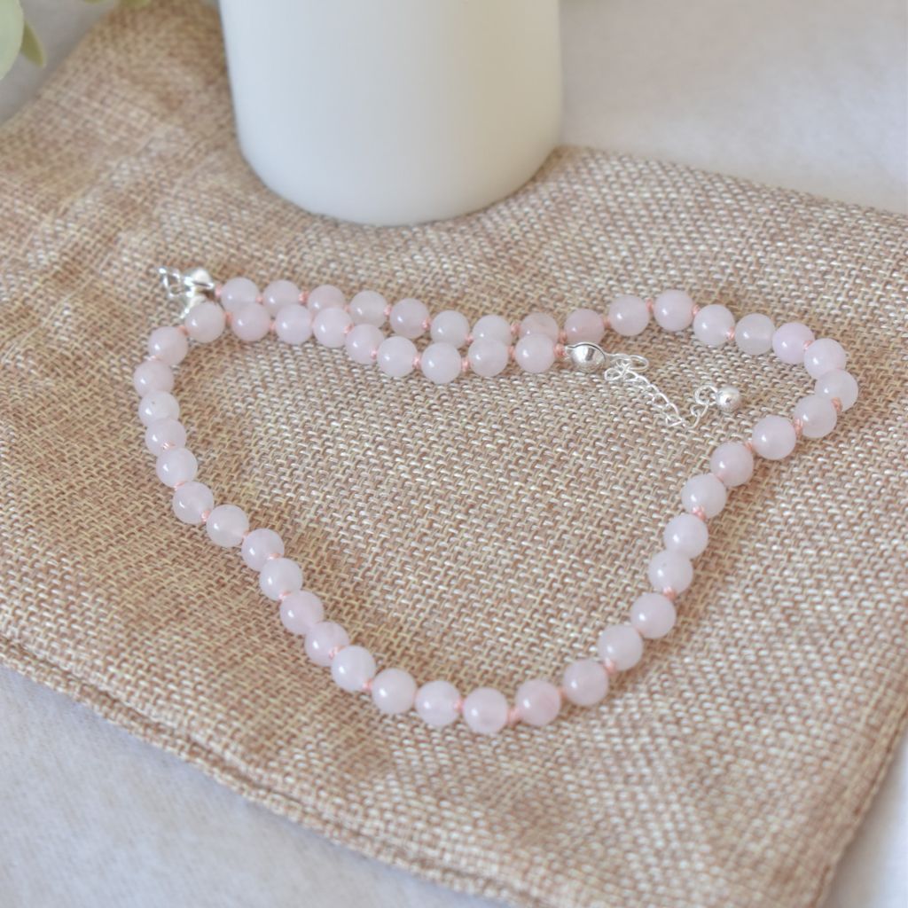 Collar Anudado | Cuarzo Rosa – Amor propio y dulzura