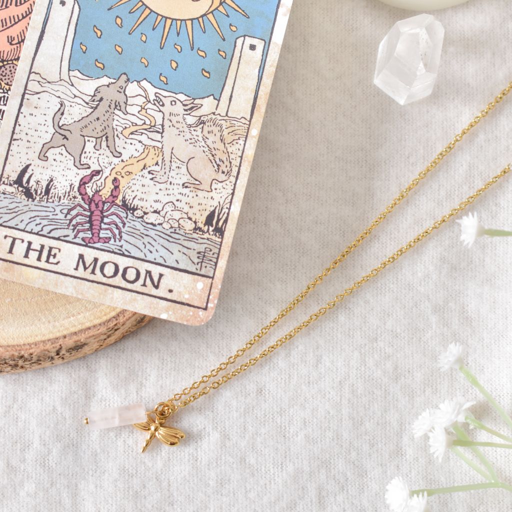 Collar Eydra | Cuarzo Rosa – Amor y sanación emocional