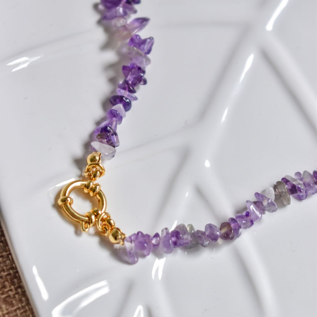 Collar Neida | Amatista - Calma y protección