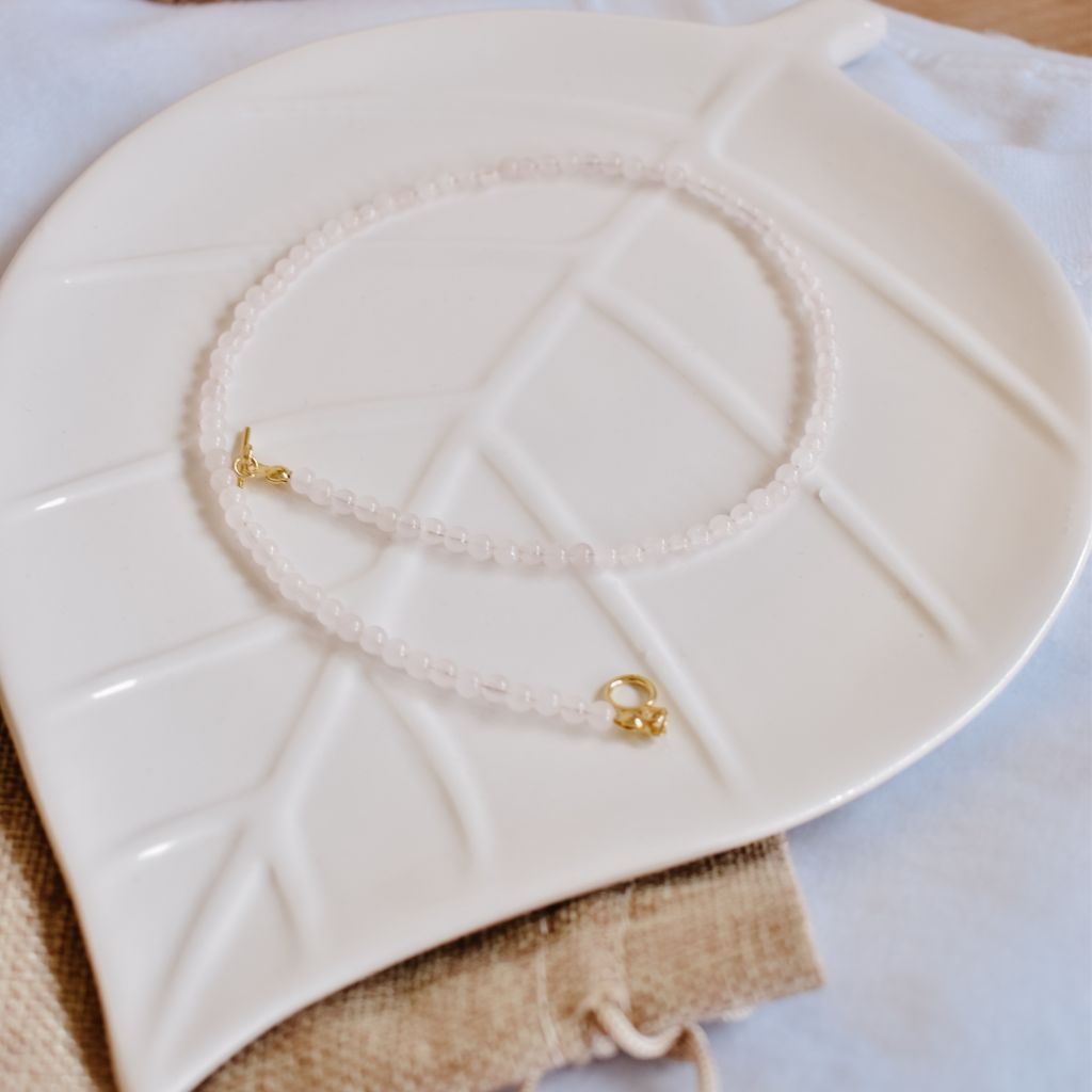 Collar Lyra | Cuarzo rosa - Amor propio