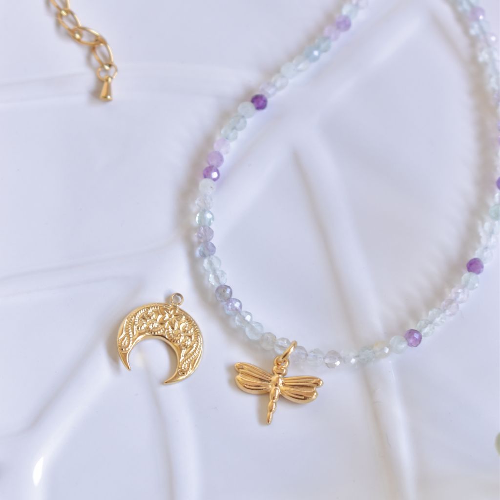 Gargantilla Aura | Fluorita – Claridad, foco y equilibrio