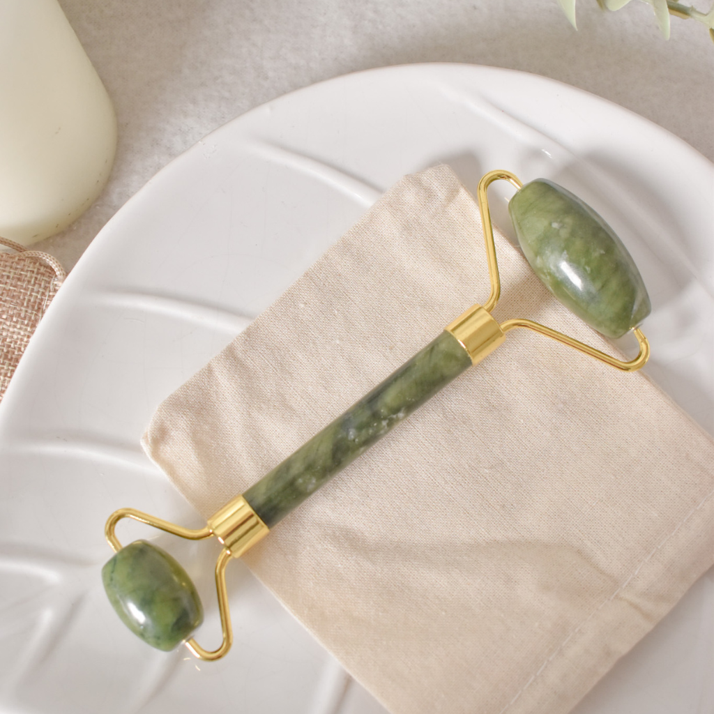 Masajeador Facial de Jade Verde | Calma y autocuidado