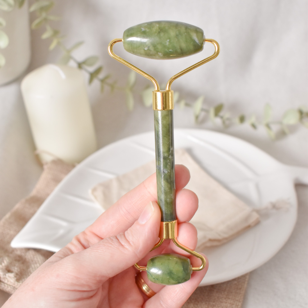 Masajeador Facial de Jade Verde | Calma y autocuidado