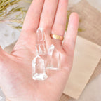 3 Mini Puntas de Cuarzo Cristal