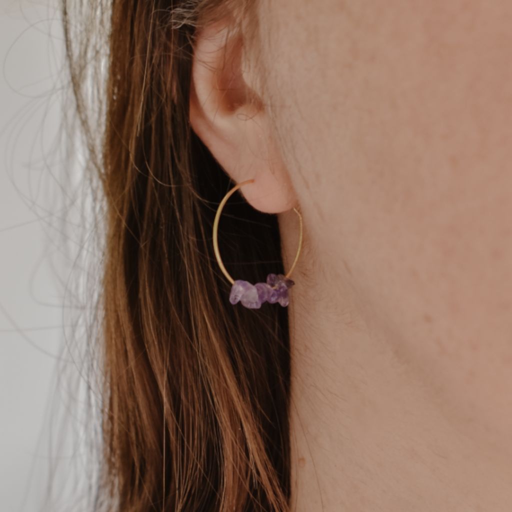 Pendientes Dalia | Amatista | Calma e intuición