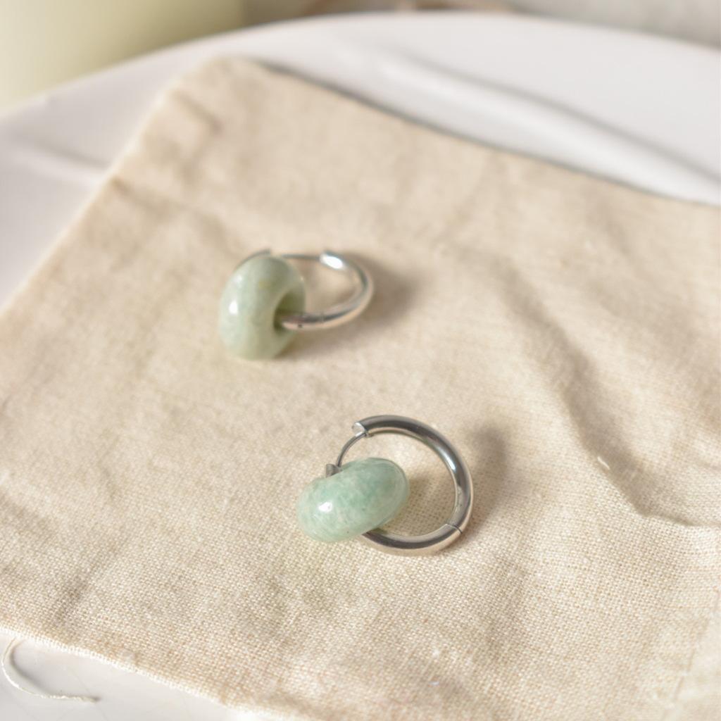Pendientes Kala Amazonita | Calma, claridad y expresión