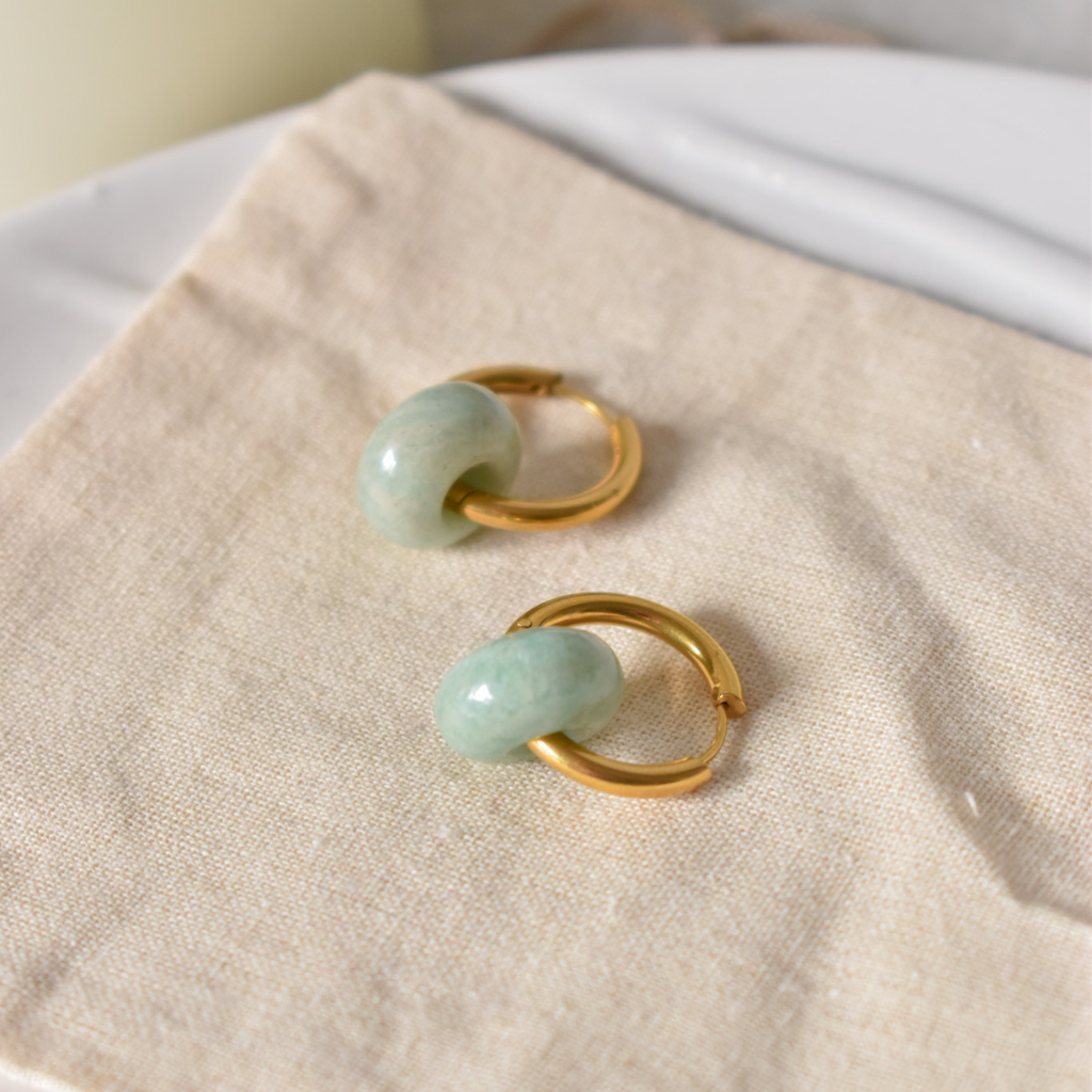 Pendientes Kala Amazonita | Calma, claridad y expresión