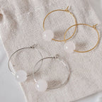 Pendientes Gara | Cuarzo Rosa | Amor y armonía