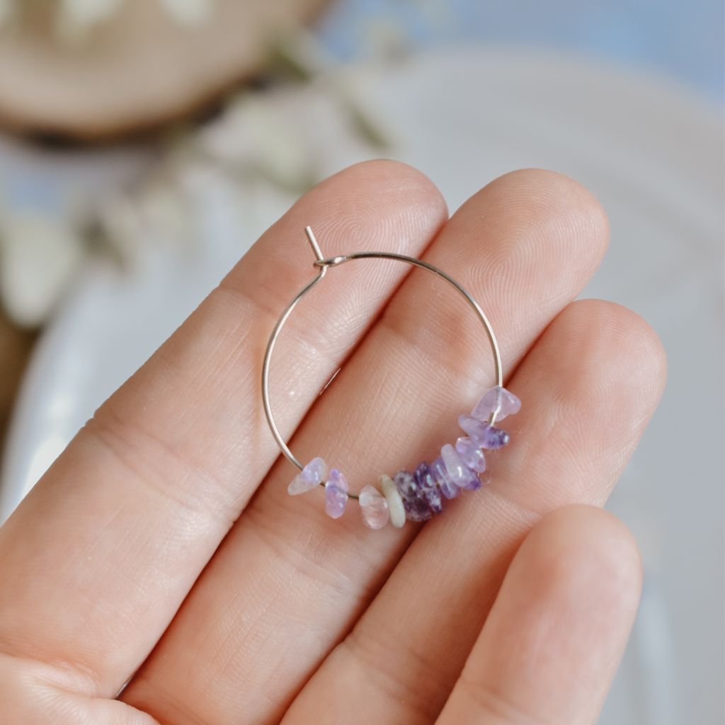 Pendientes Dalia | Amatista | Calma e intuición