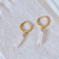 Boucles d'oreilles Eira | Quartz rose | Amour et tendresse