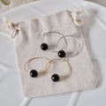 Gara Earrings | Obsidian | Energy and protection