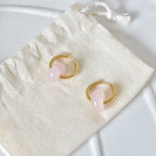 Pendientes Kala | Cuarzo rosa | Amor propio