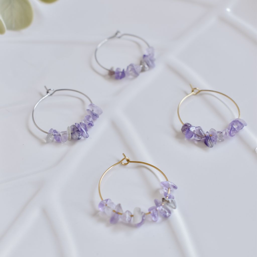 Pendientes Dalia | Amatista | Calma e intuición