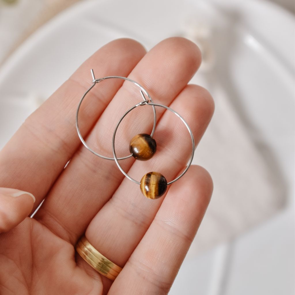 Pendientes Gara | Ojo de Tigre | Protección y fuerza