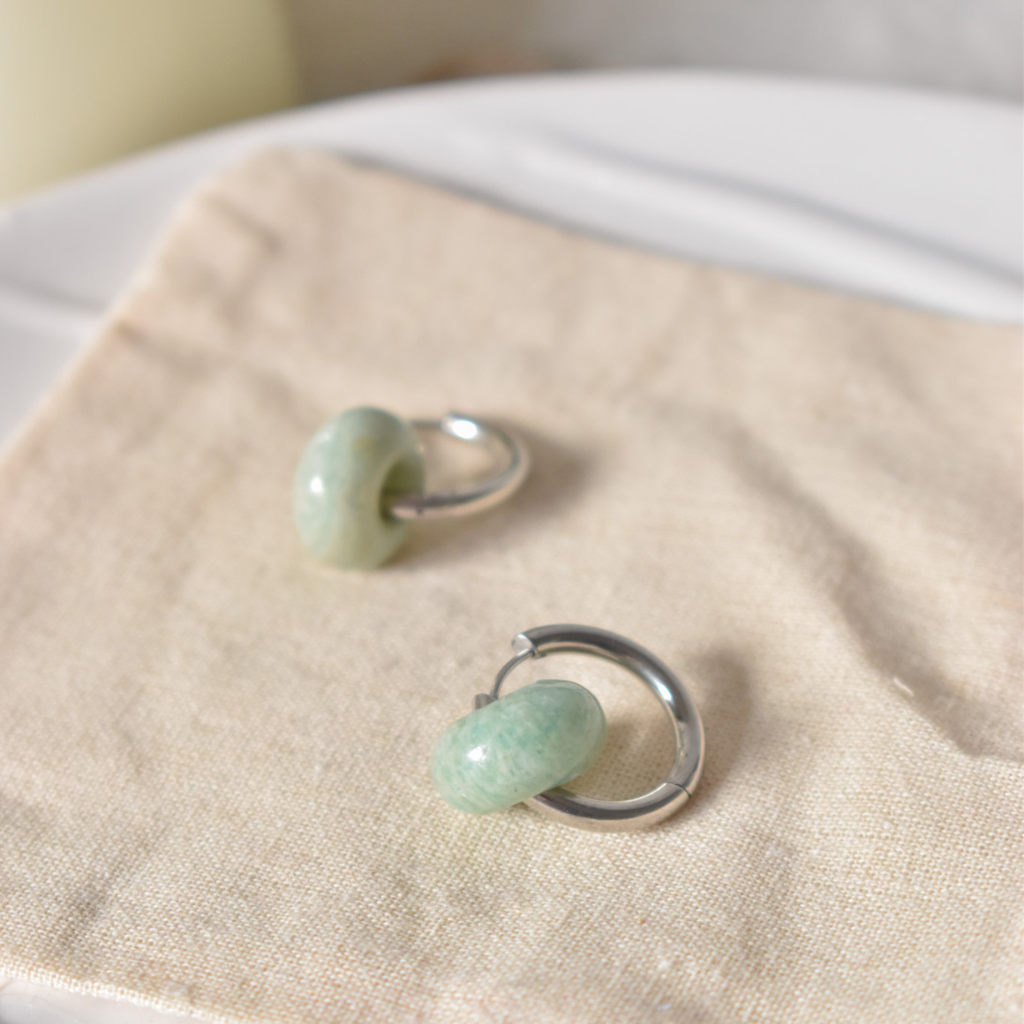 Pendientes Kala Amazonita | Calma, claridad y expresión
