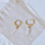 Pendientes Eira | Cuarzo rosa | Amor y ternura