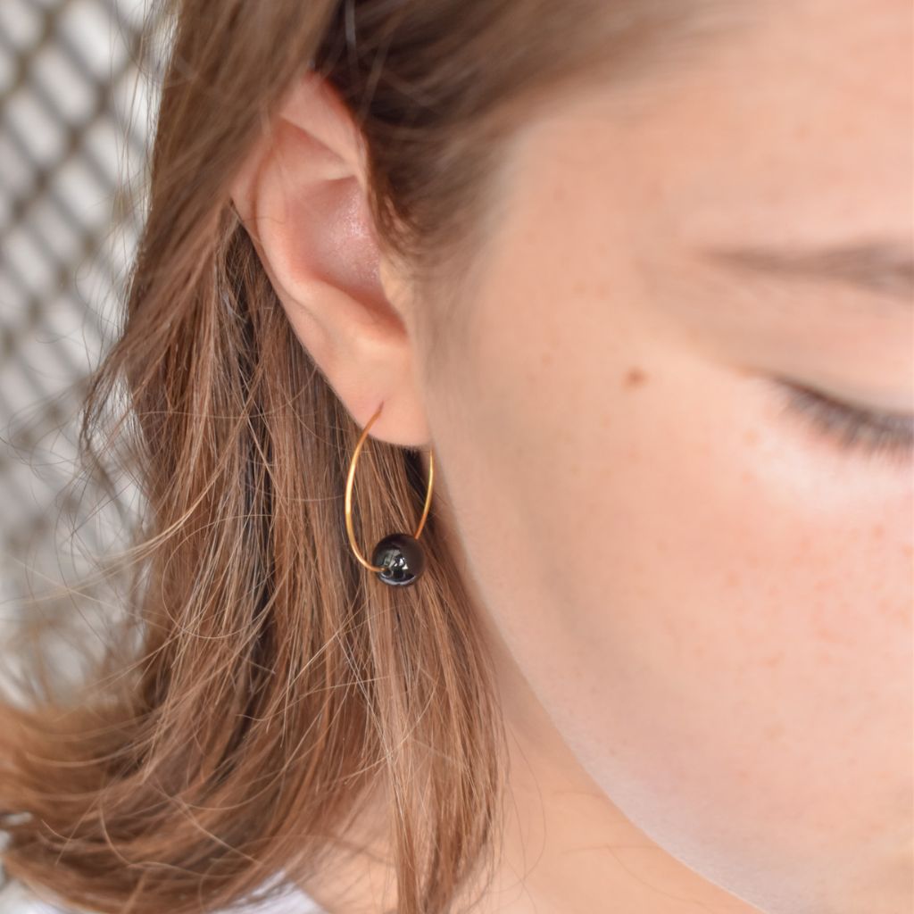 Pendientes Gara | Obsidiana | Energía y protección