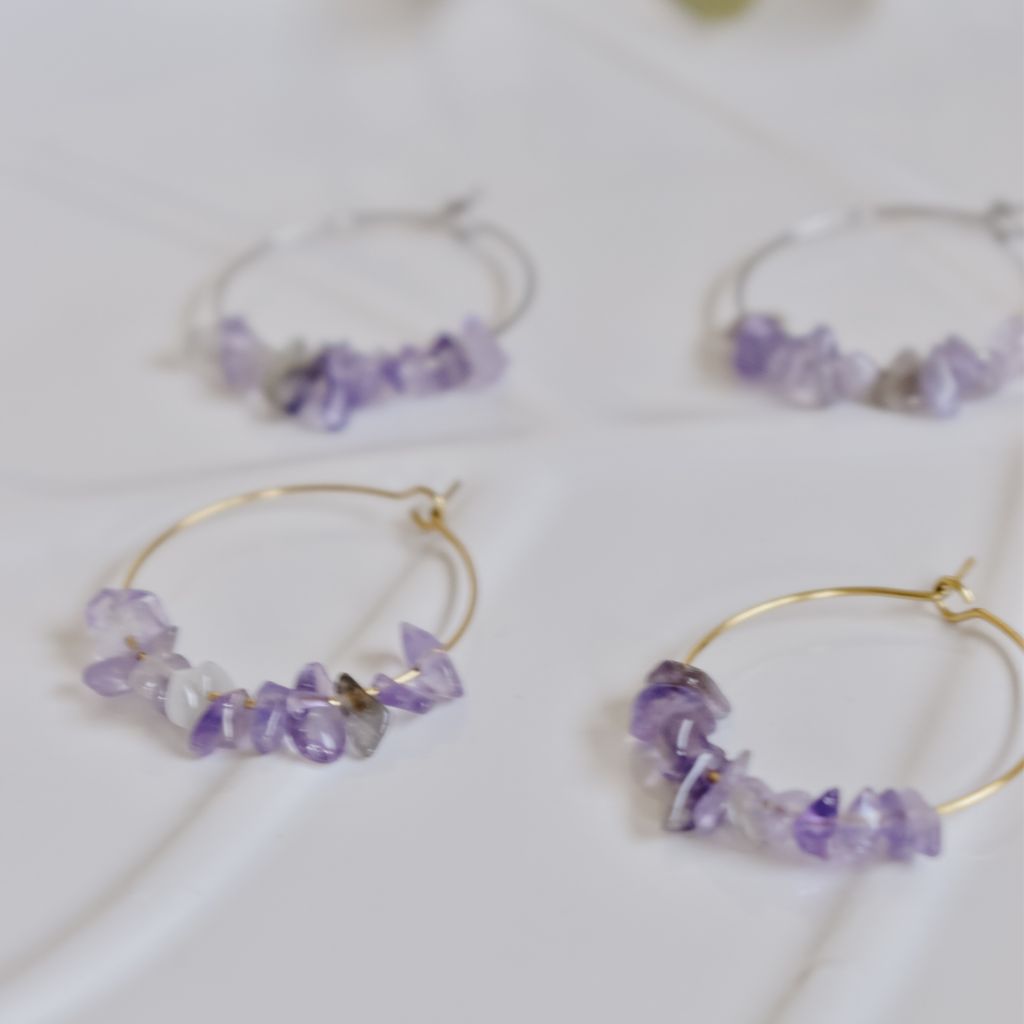 Pendientes Dalia | Amatista | Calma e intuición