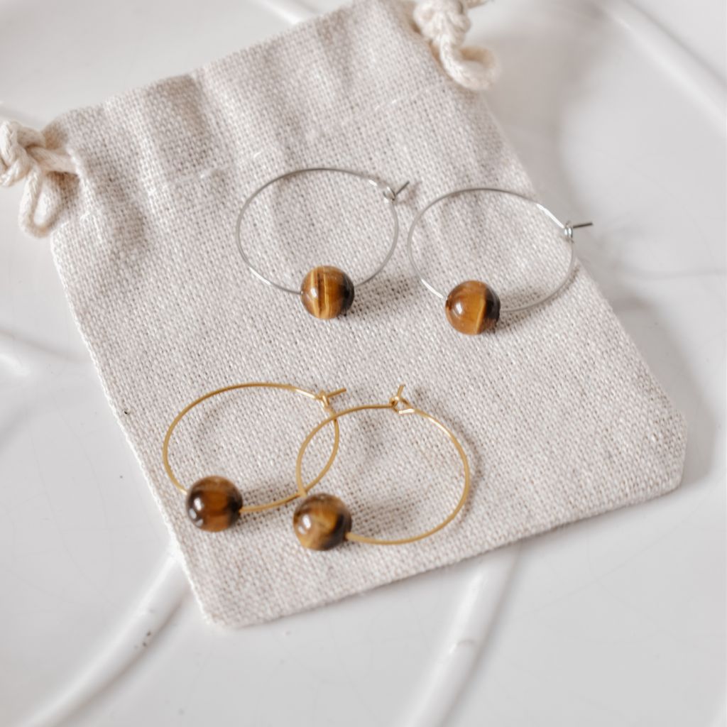 Pendientes Gara | Ojo de Tigre | Protección y fuerza