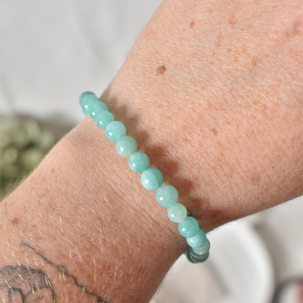Pulsera Amazonita Grado A | Calma y serenidad