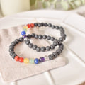 Bracelet Chakra et Lave Volcanique | Équilibre et Force Intérieure