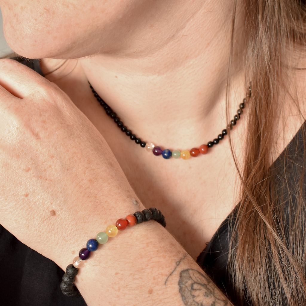 Pulsera Chakras y Lava Volcánica | Equilibrio y fuerza interior
