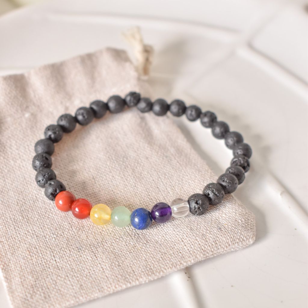 Pulsera Chakras y Lava Volcánica | Equilibrio y fuerza interior