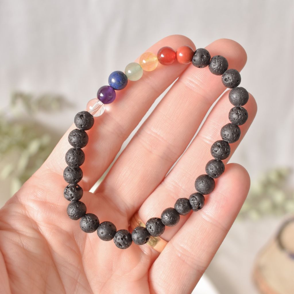 Pulsera Chakras y Lava Volcánica | Equilibrio y fuerza interior
