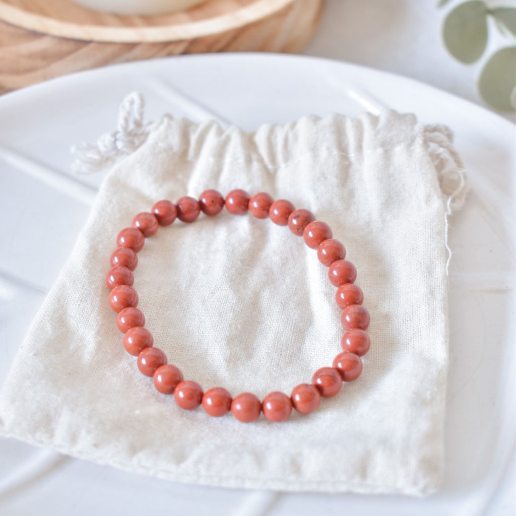 Pulsera Jaspe Rojo Grado A | Fuerza y conexión con la Tierra