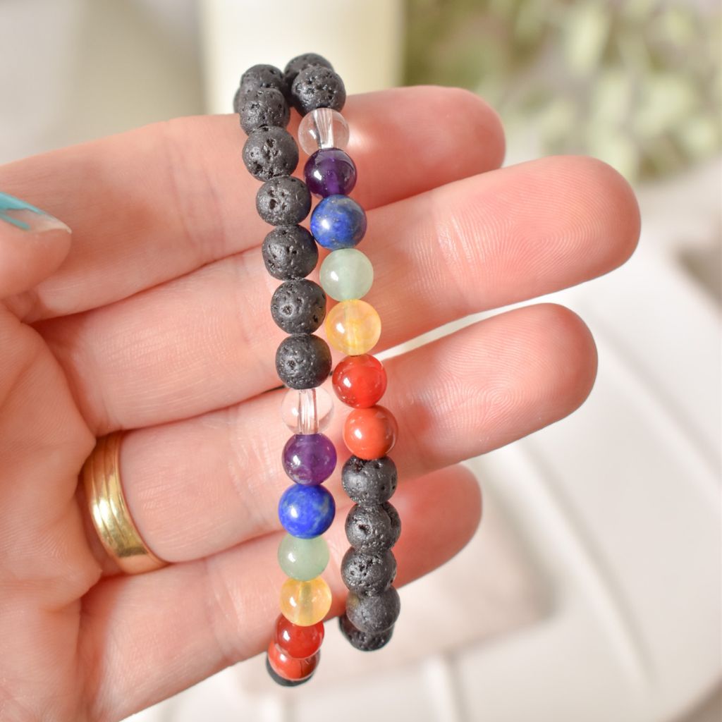 Pulsera Chakras y Lava Volcánica | Equilibrio y fuerza interior