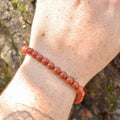 Bracelet en jaspe rouge de qualité supérieure | Force et connexion à la Terre