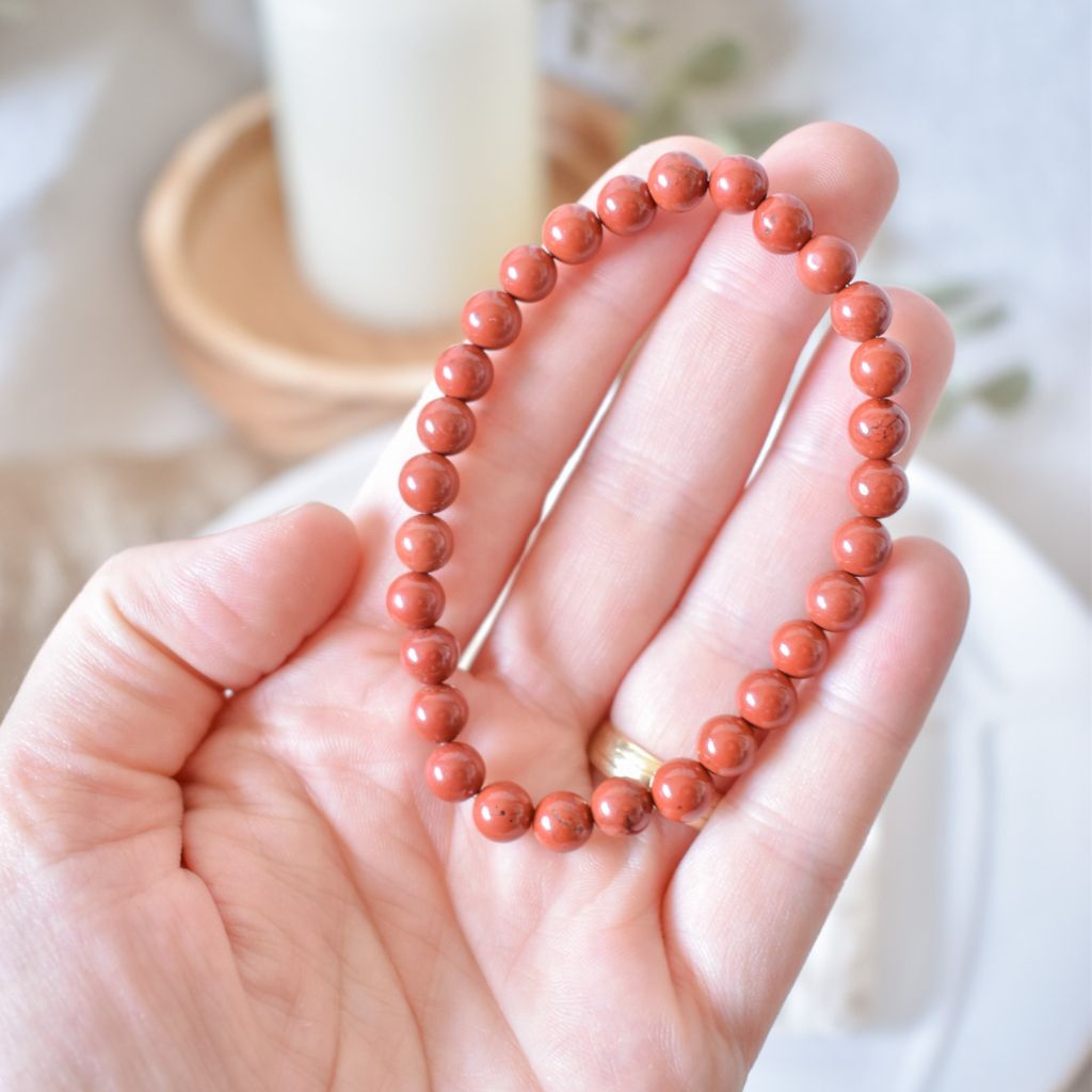 Pulsera Jaspe Rojo Grado A | Fuerza y conexión con la Tierra