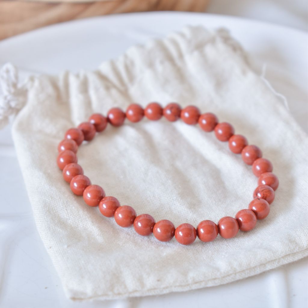 Pulsera Jaspe Rojo Grado A | Fuerza y conexión con la Tierra