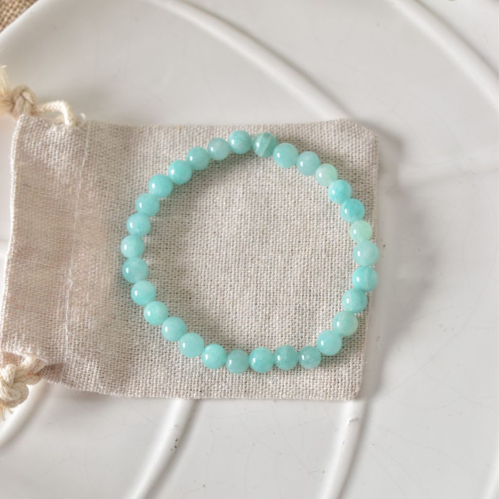 Pulsera Amazonita Grado A | Calma y serenidad