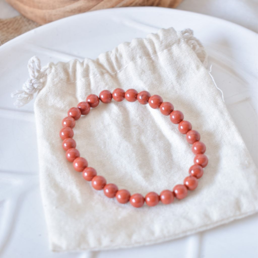 Pulsera Jaspe Rojo Grado A | Fuerza y conexión con la Tierra