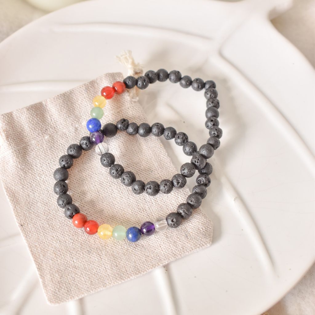 Pulsera Chakras y Lava Volcánica | Equilibrio y fuerza interior