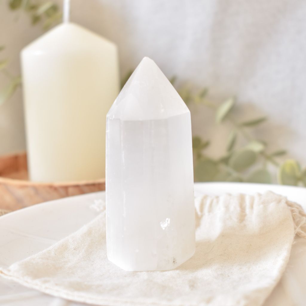 Punta de Selenita | Limpieza y Claridad Energética