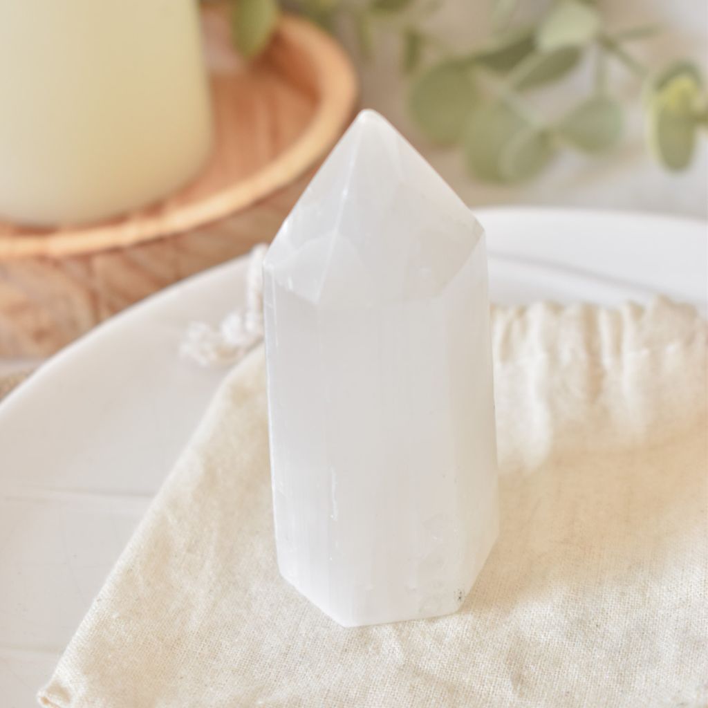 Punta de Selenita | Limpieza y Claridad Energética