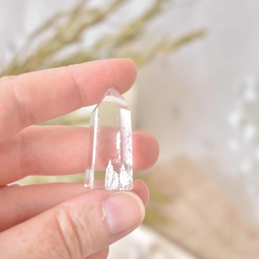 3 Mini Puntas de Cuarzo Cristal